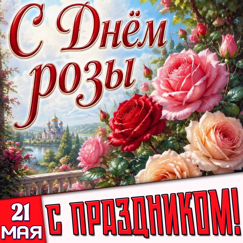 Картинка "21 мая - с днём розы! С праздником!"