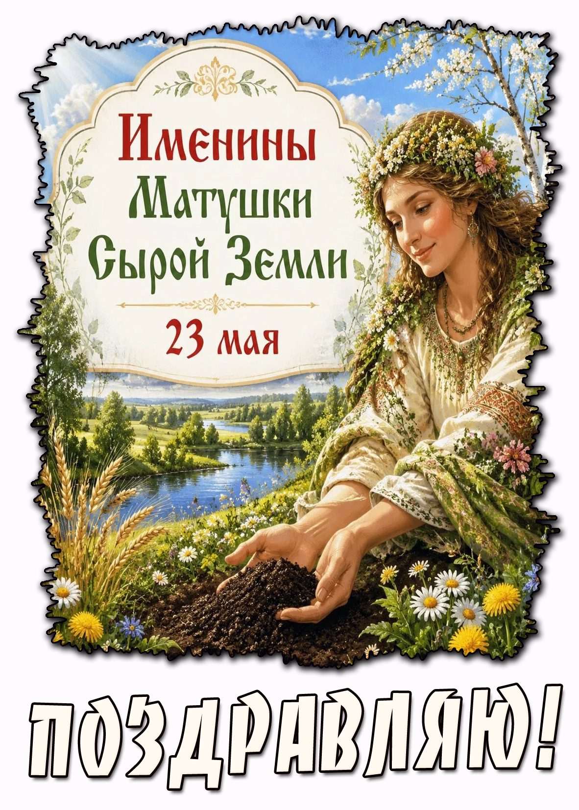 Картинка "23 мая - именины матушки сырой земли! Поздравляю!"