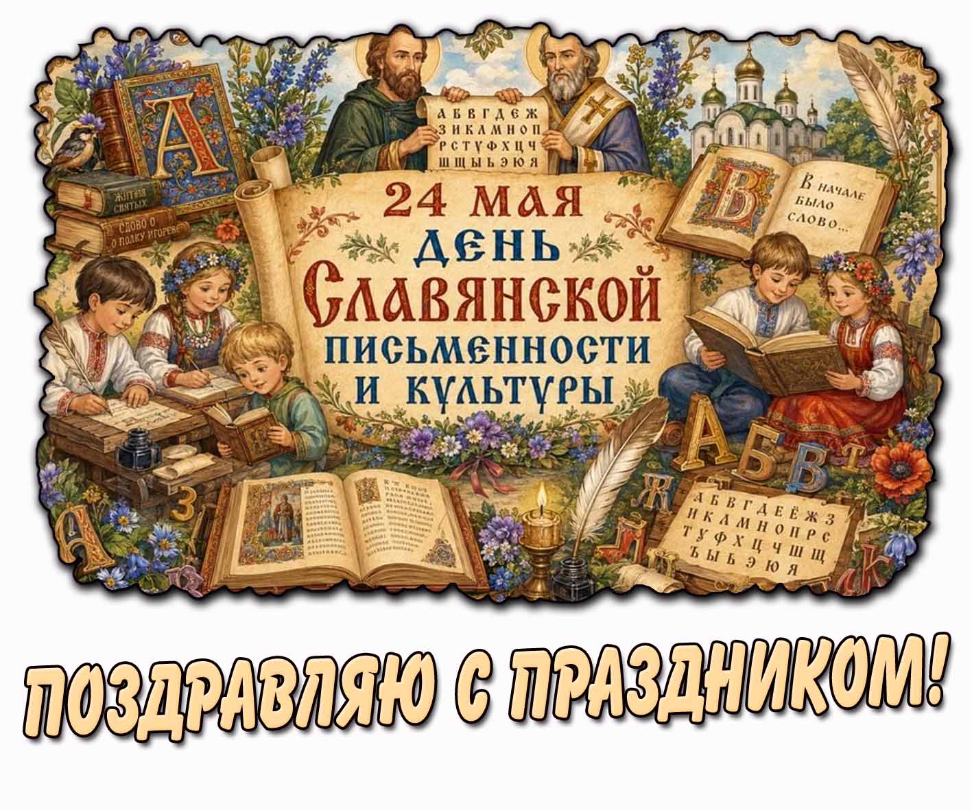 Картинка 24 мая - День славянской письменности и культуры! Поздравляю с праздником!