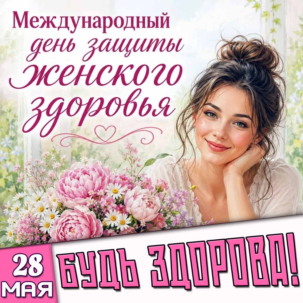 Картинка "28 мая - Международный день защиты женского здоровья! Будь здорова!"