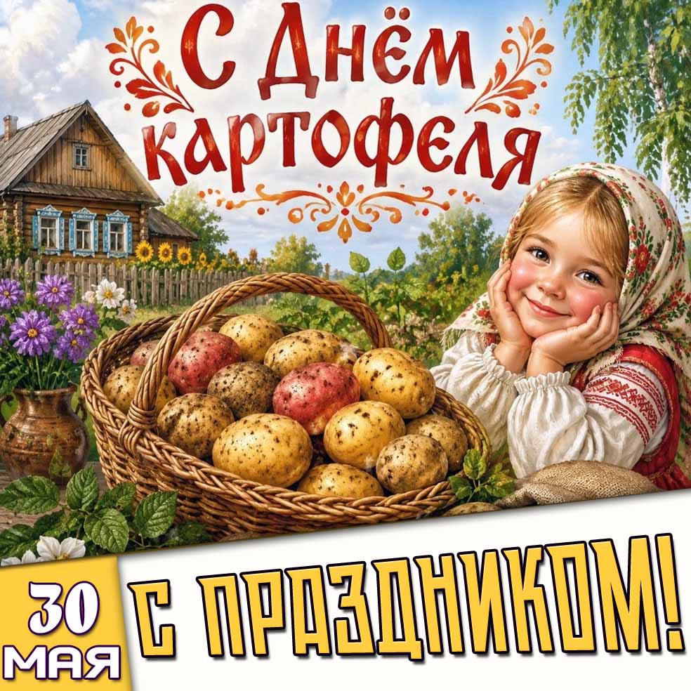Картинка "30 мая - с днём картофеля! С праздником!"