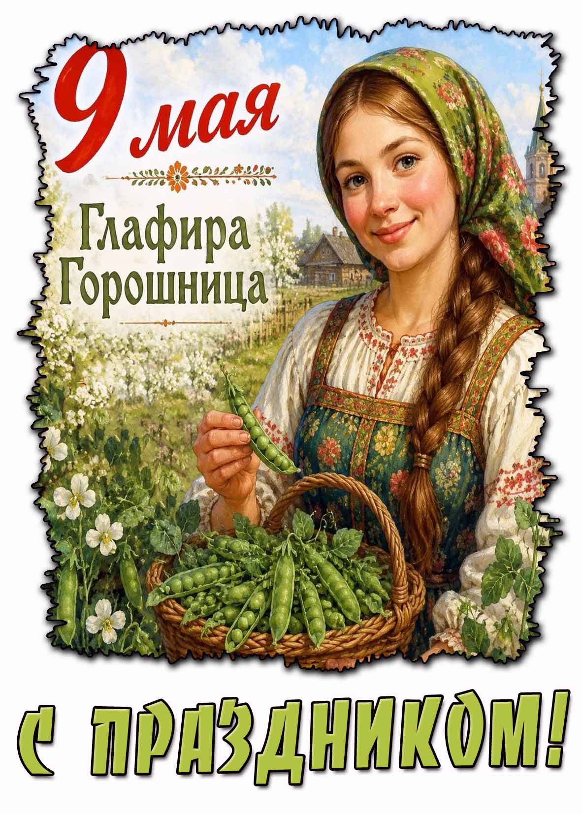 Картинка "9 мая - Глафира Горошница! С праздником!"