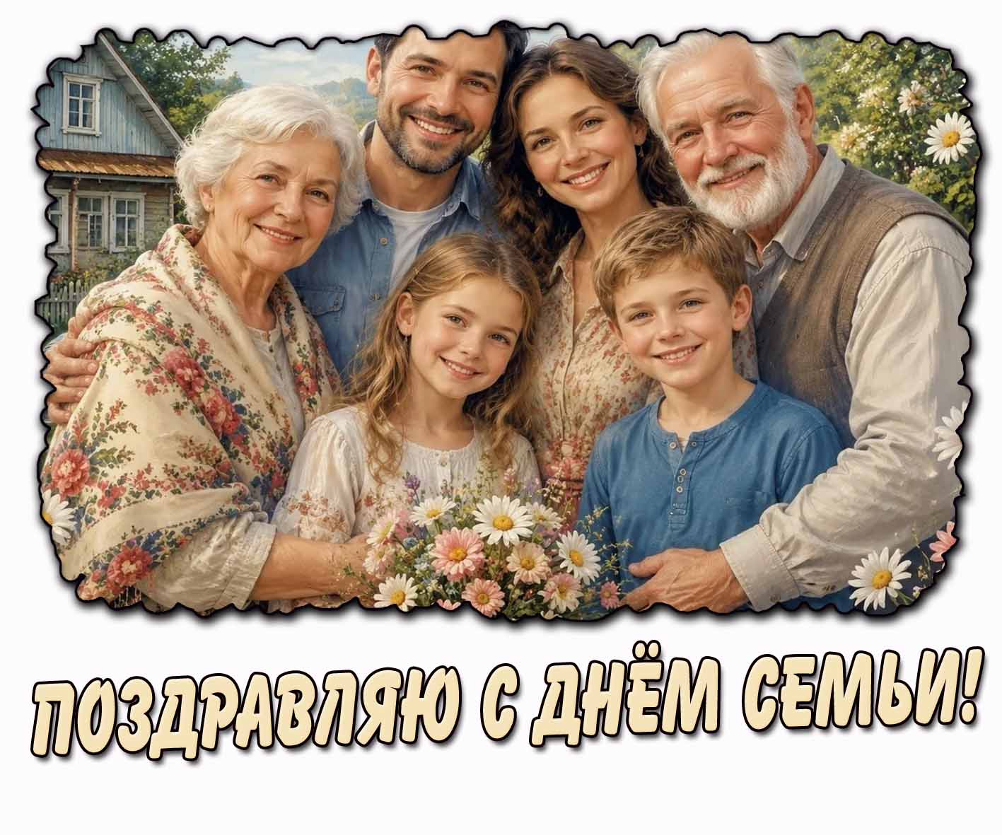Картинка "Поздравляю с днём семьи!"