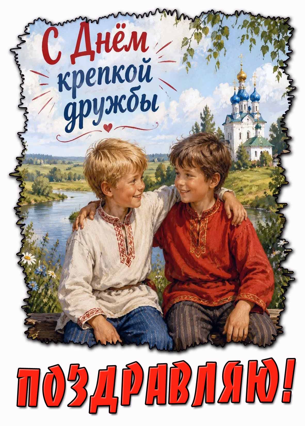 Картинка "С днём крепкой дружбы! Поздравляю!"