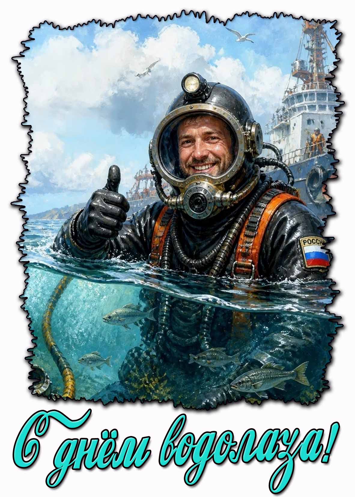 Картинка с днём водолаза