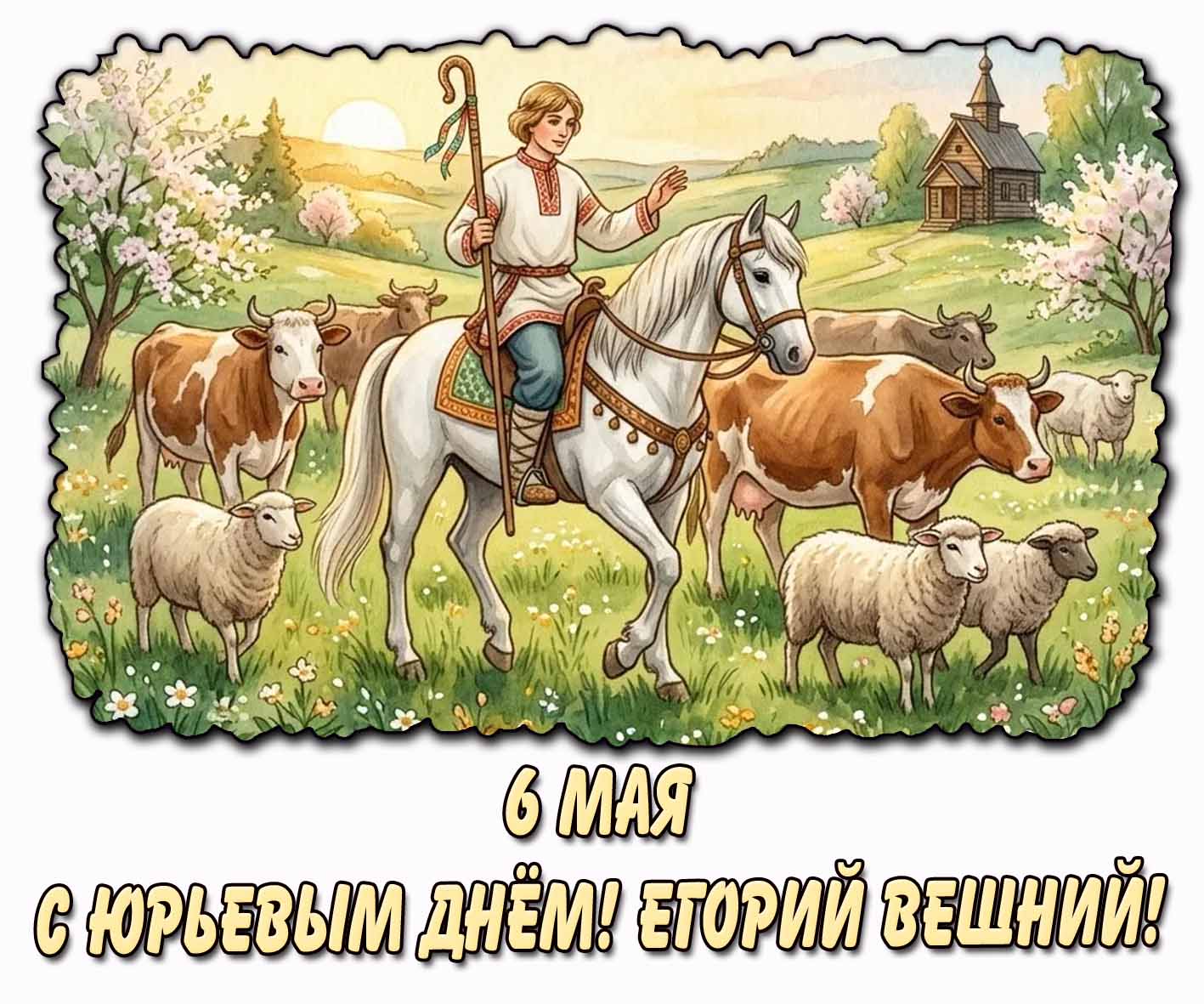 Картинка "С Юрьевым днём! Егорий вешний!" - 6 мая