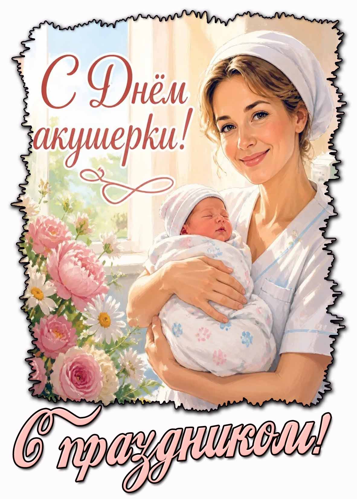 Красивая картинка "С днём акушерки! С праздником!"