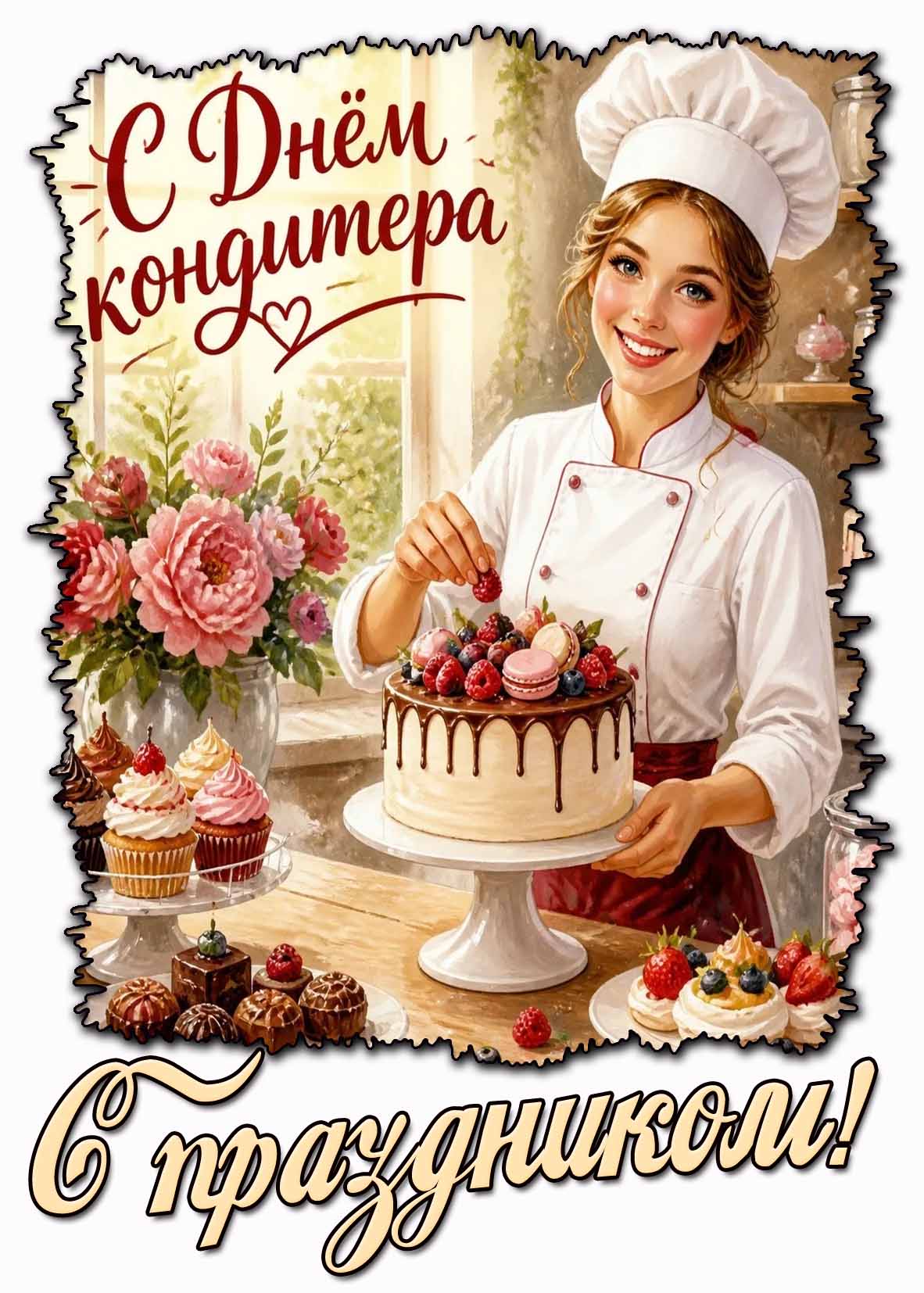 Красивая картинка "С днём кондитера! С праздником!"