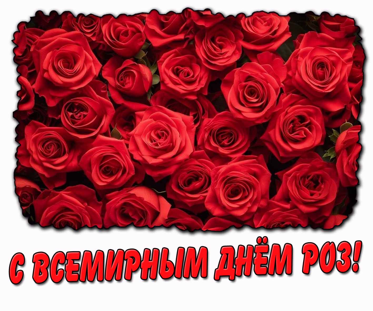 Красивая открытка с Всемирным днём роз