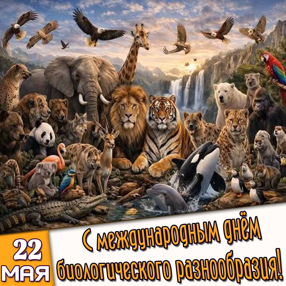 Картинка 22 мая - с Международным днём биологического разнообразия!