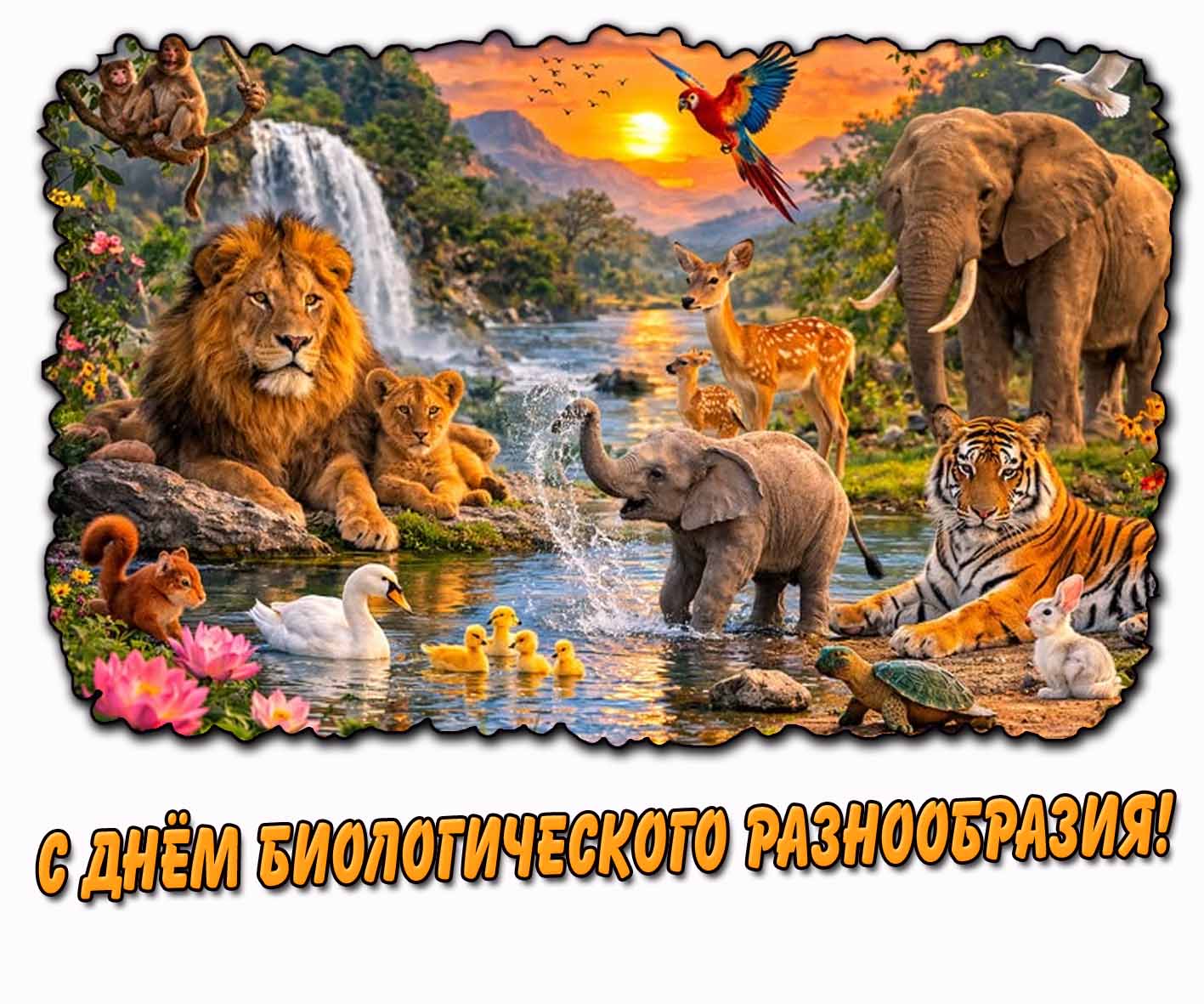 С днём биологического разнообразия! - красивая открытка