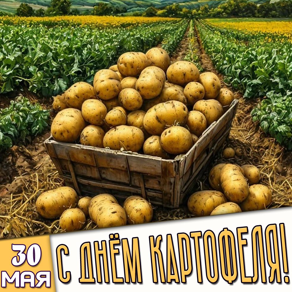 Открытка 30 мая - с днём картофеля!