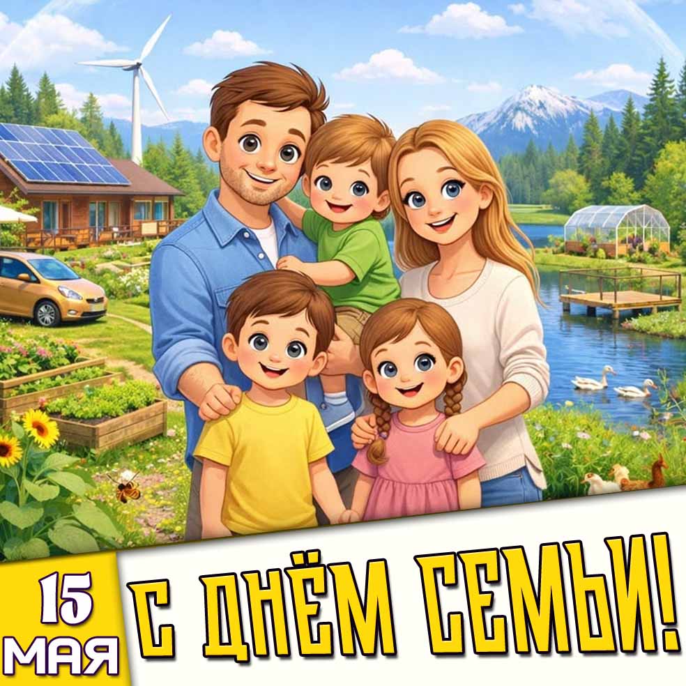 Картинка 15 мая - с днём семьи!