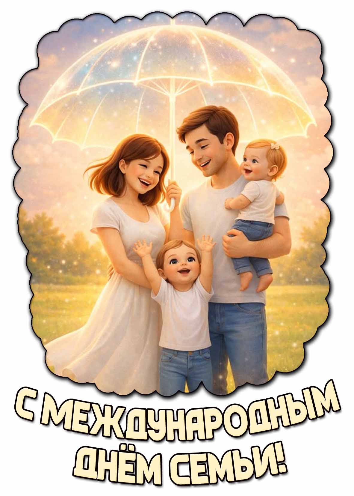 С Международным днём семьи! - красивая открытка