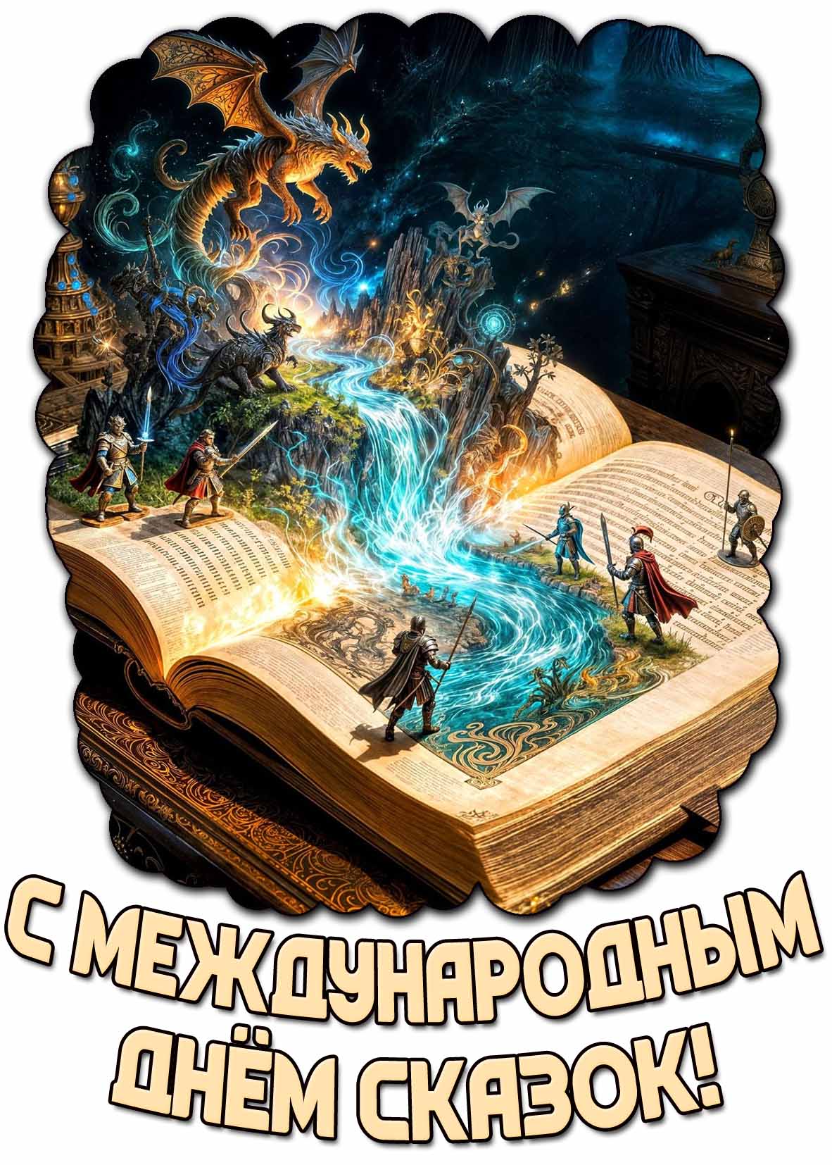 Открытка с Международным днём сказок