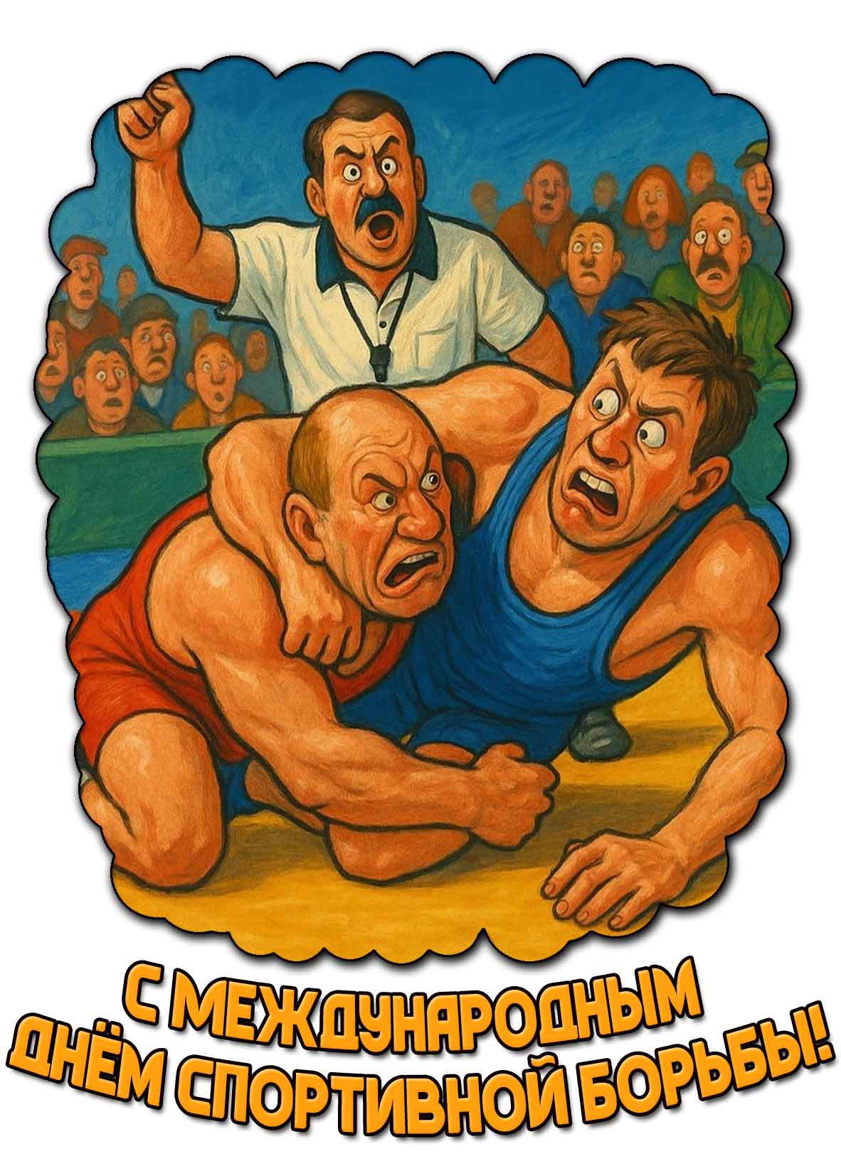 Прикольная картинка с Международным днём спортивной борьбы