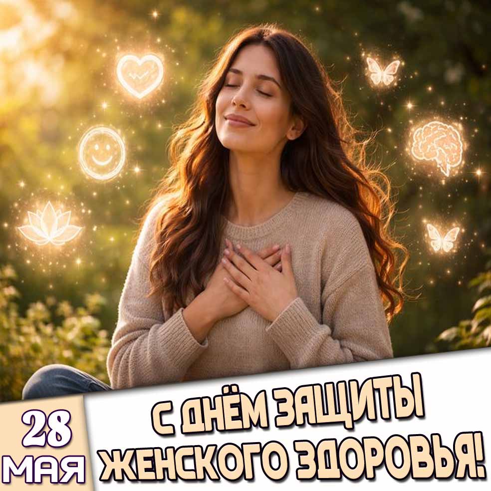 Картинка 28 мая - с днём защиты женского здоровья!