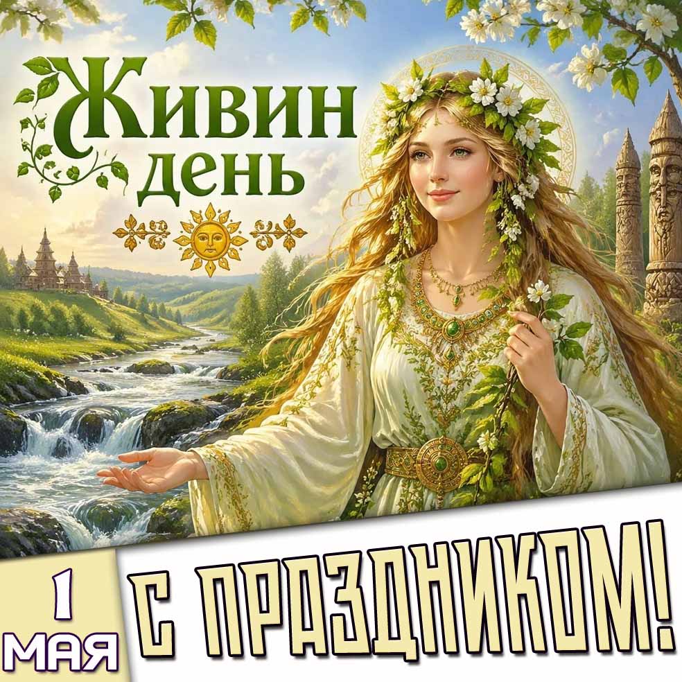 Открытка "1 мая - Живин день! С праздником!"
