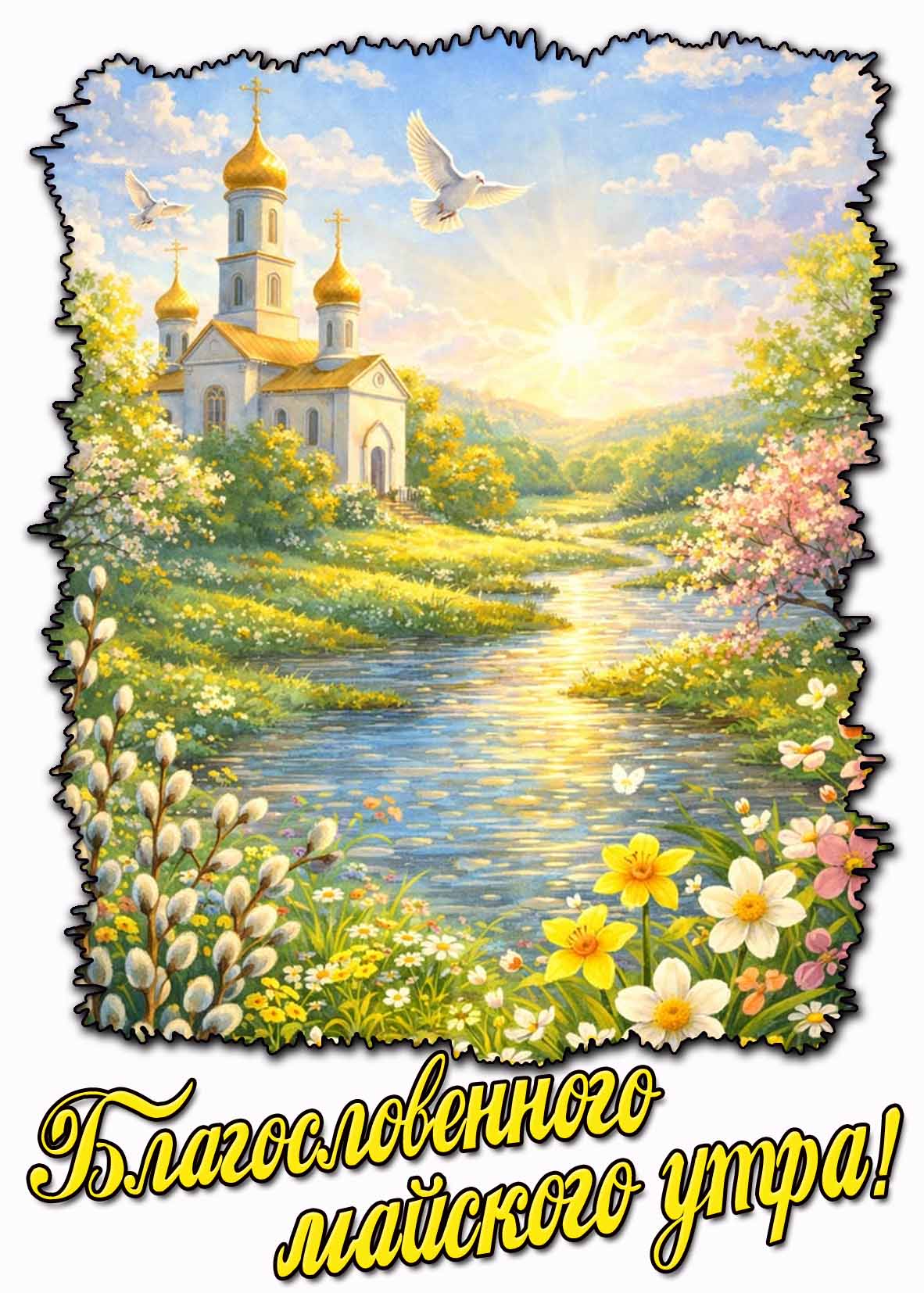 Открытка благословенного майского утра