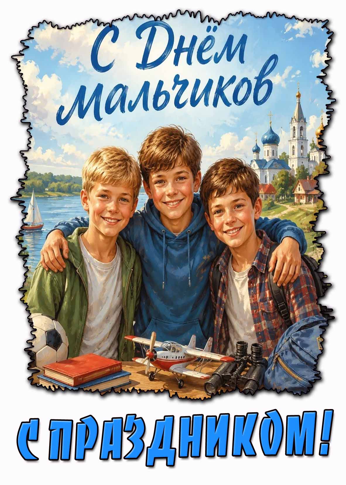 Открытка "С днём мальчиков! С праздником!"