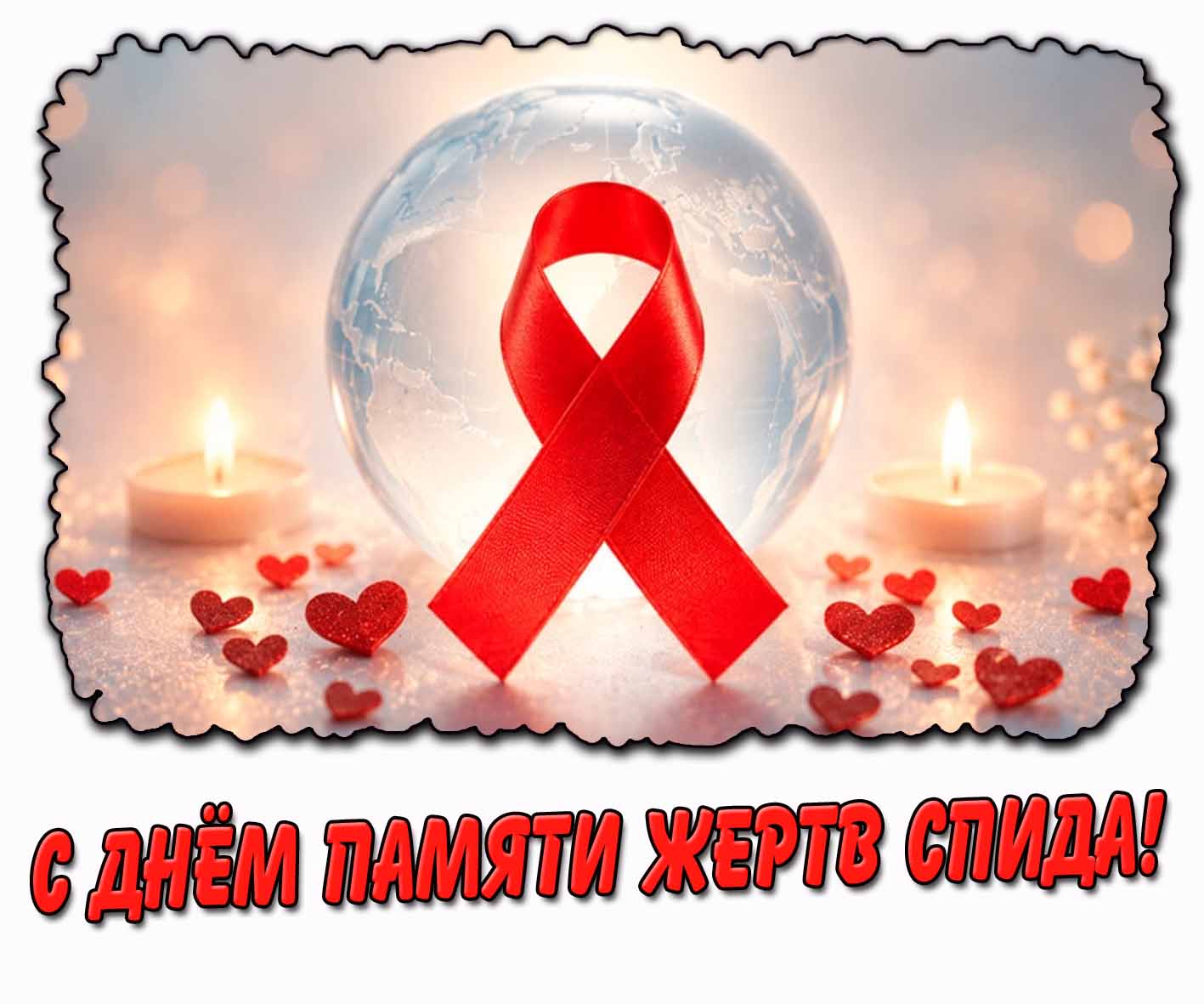 Открытка с днём памяти жертв СПИДа