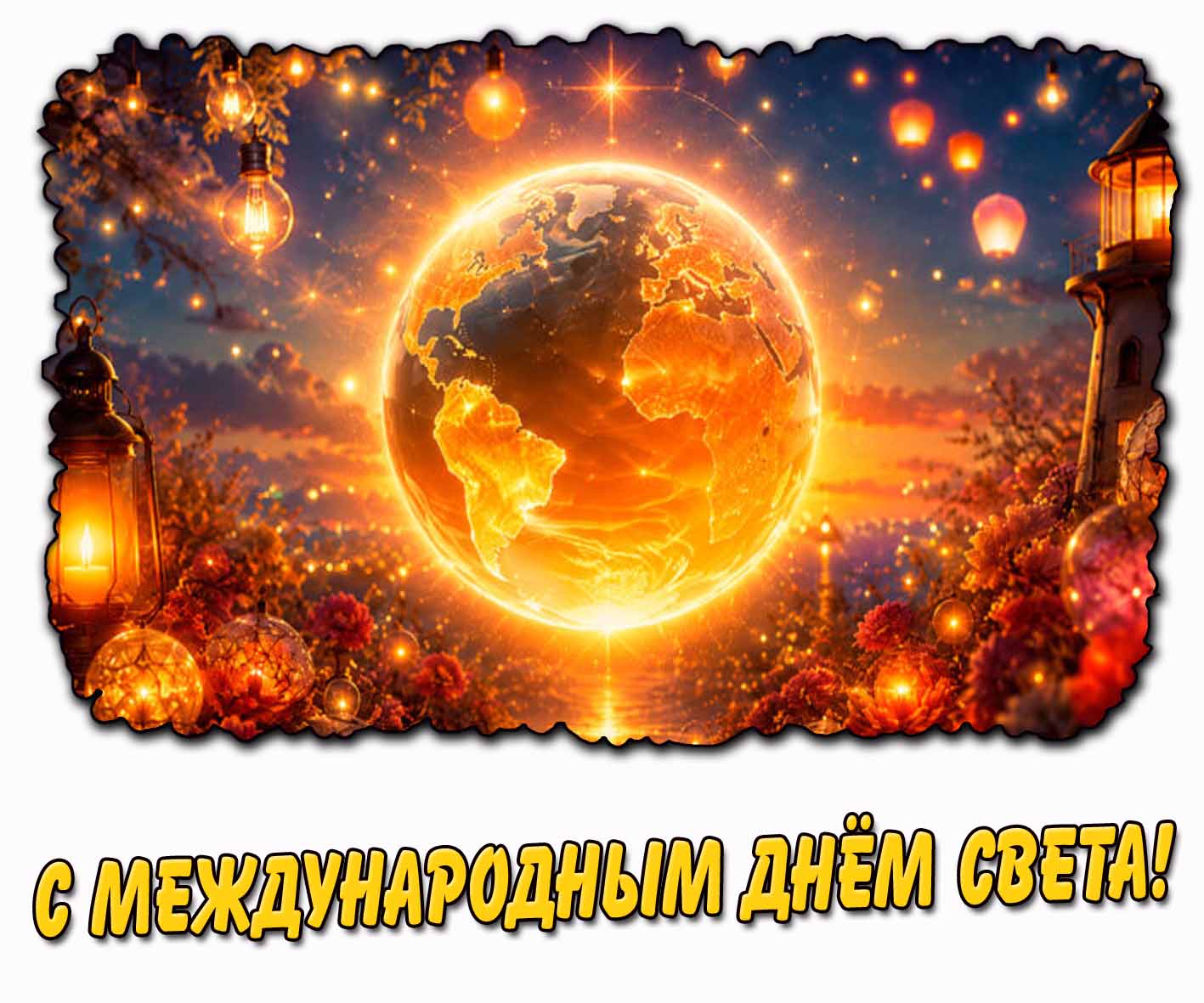 Открытка с Международным днём света