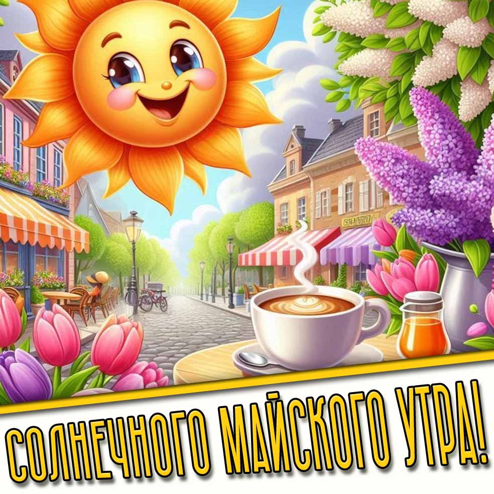 Открытка солнечного майского утра
