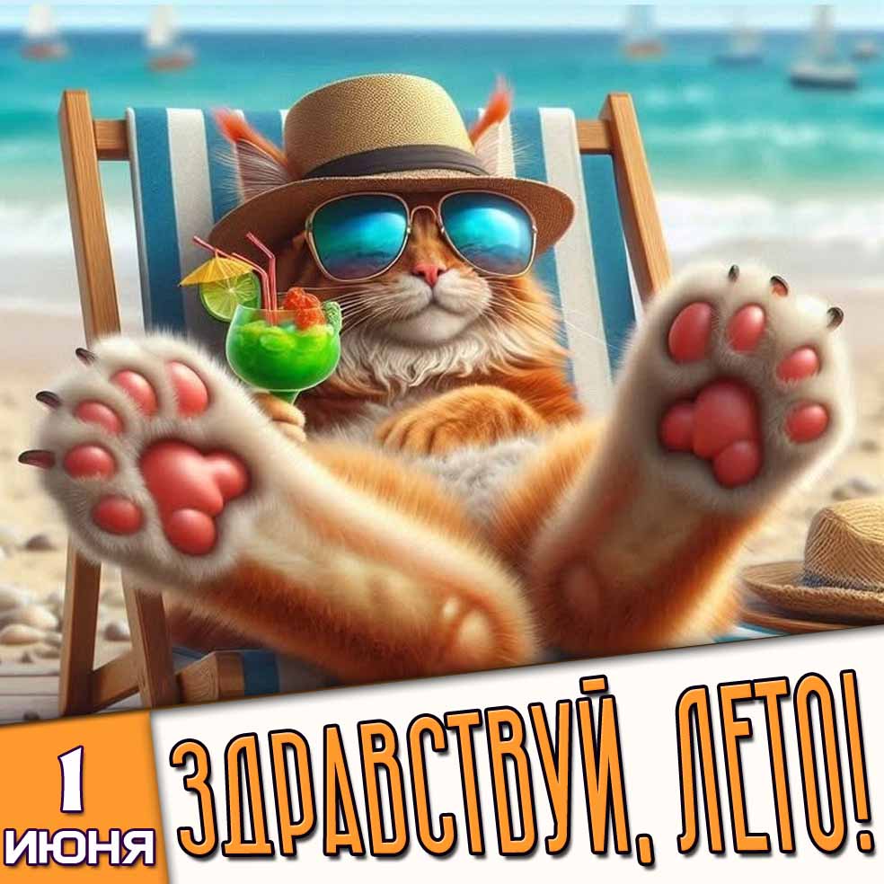 Открытка 1 июня - здравствуй, лето!