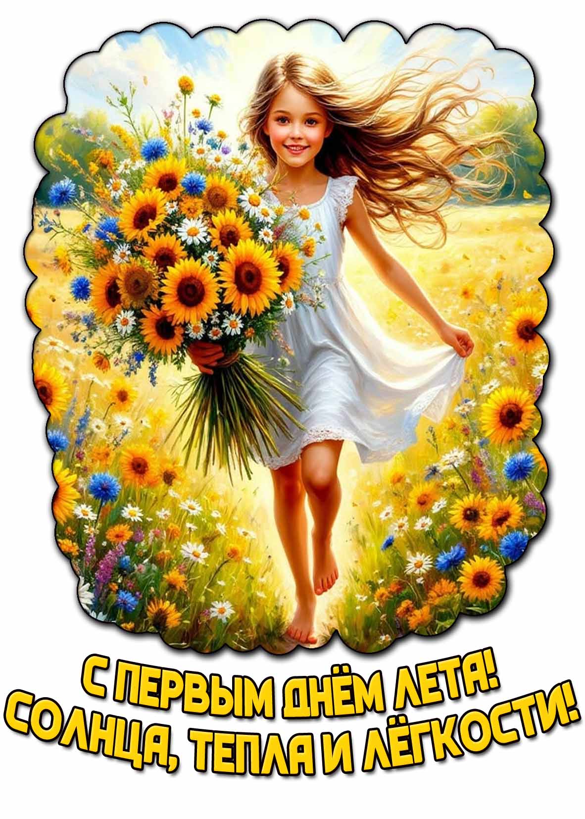 Картинка "С первым днём лета! Солнца, тепла и лёгкости!"