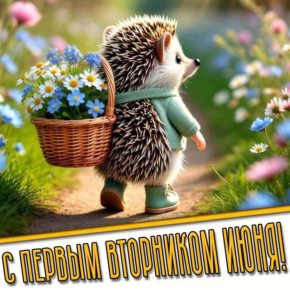 Открытка с первым вторником июня