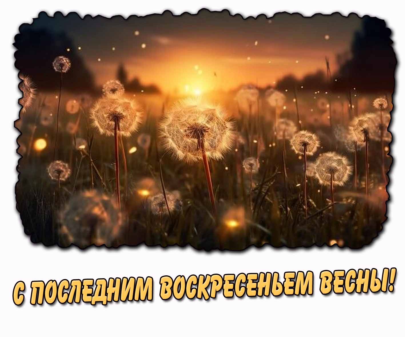 С последним воскресеньем весны! - картинка с одуванчиками