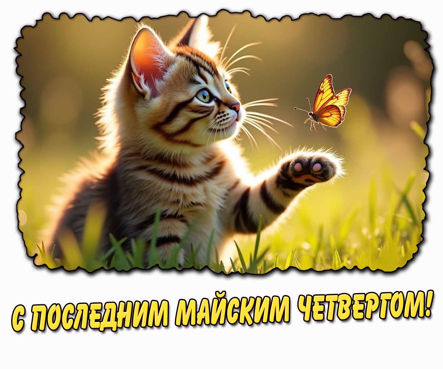 Открытка с последним майским четвергом