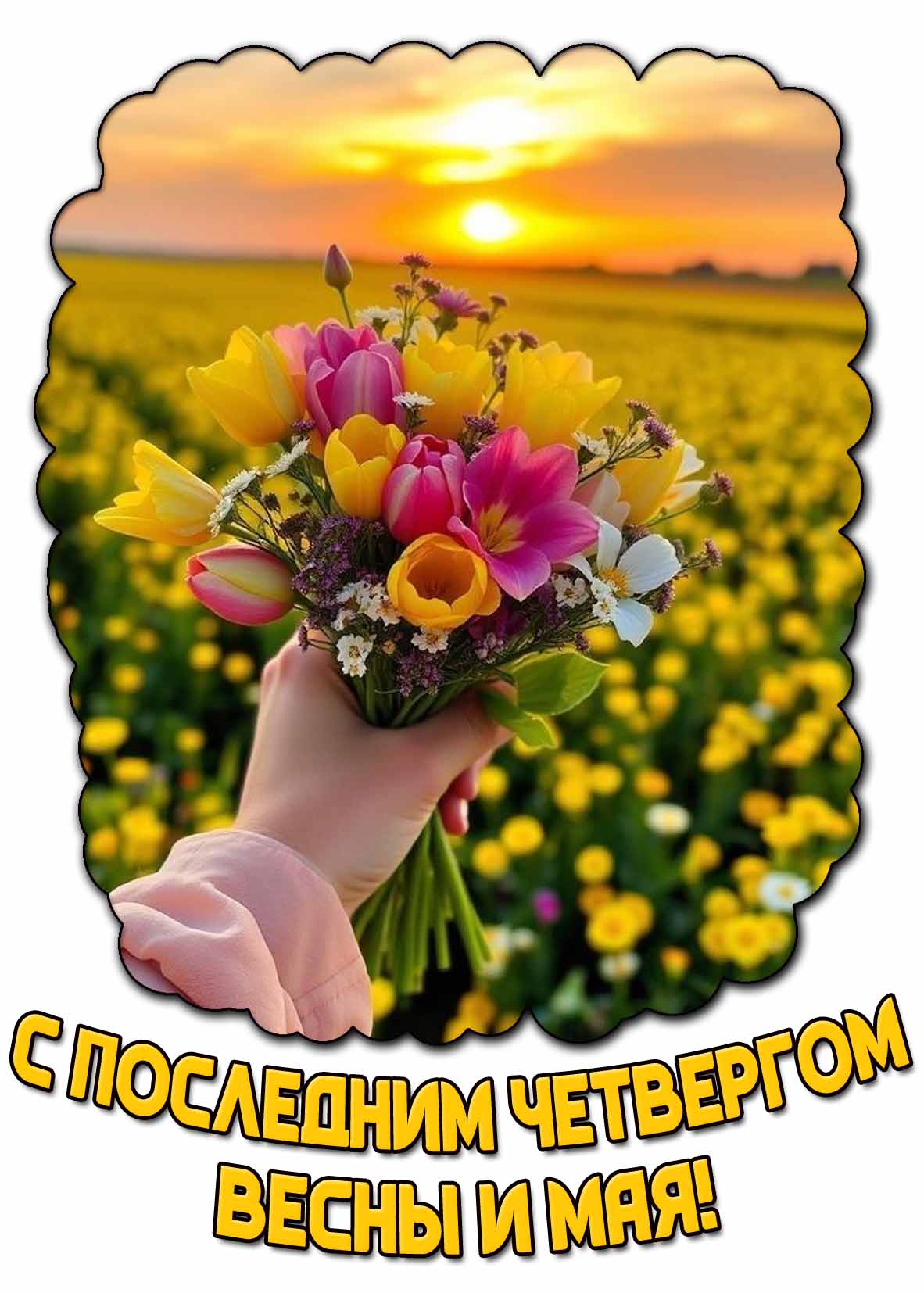 Открытка с последним четвергом весны и мая