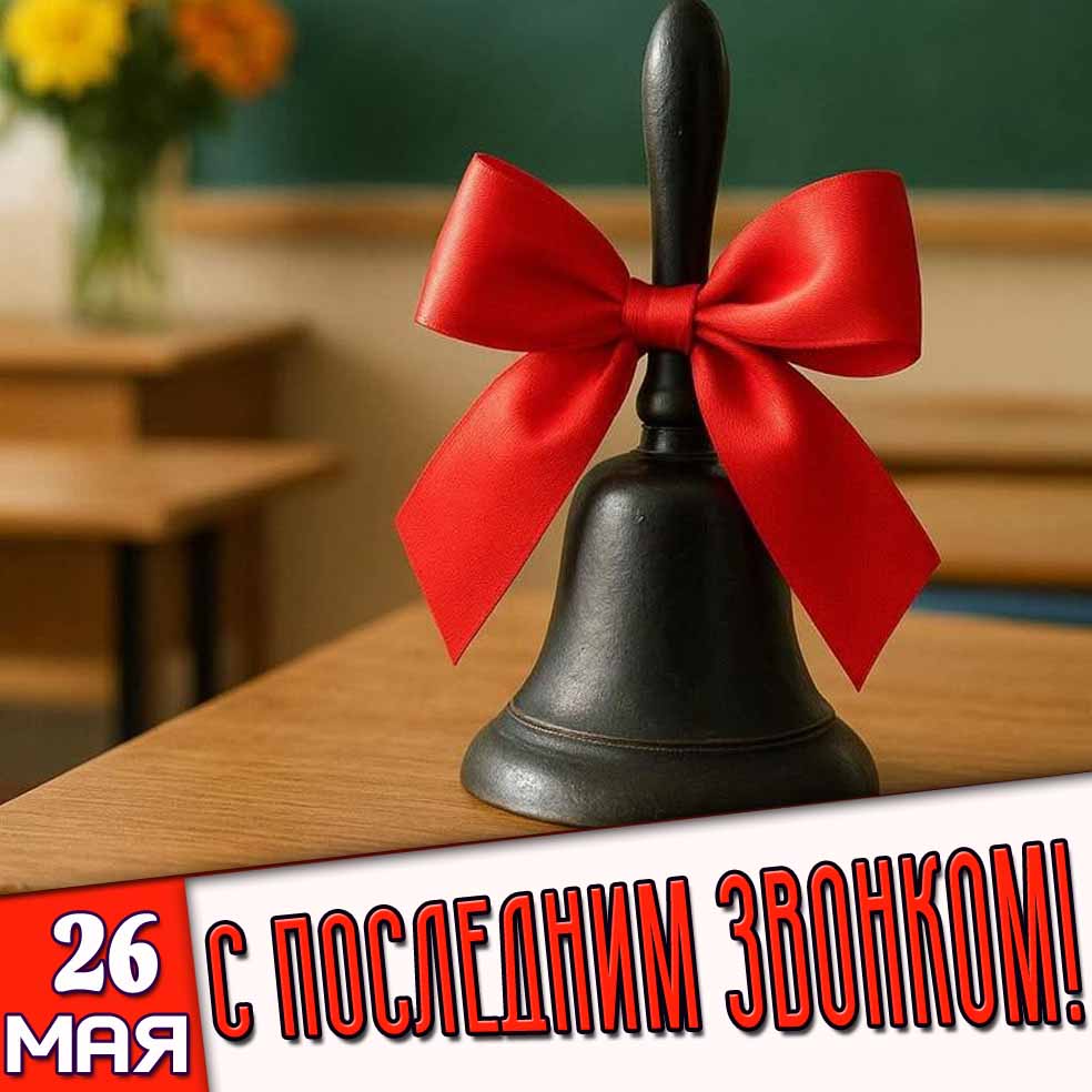Картинка 26 мая - с последним звонком!