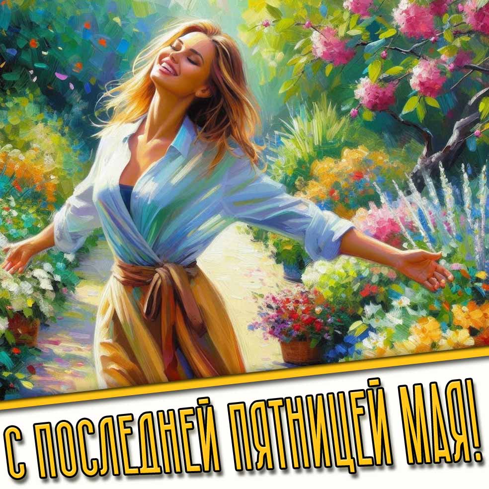 С последней пятницей мая! - картинка для девушки