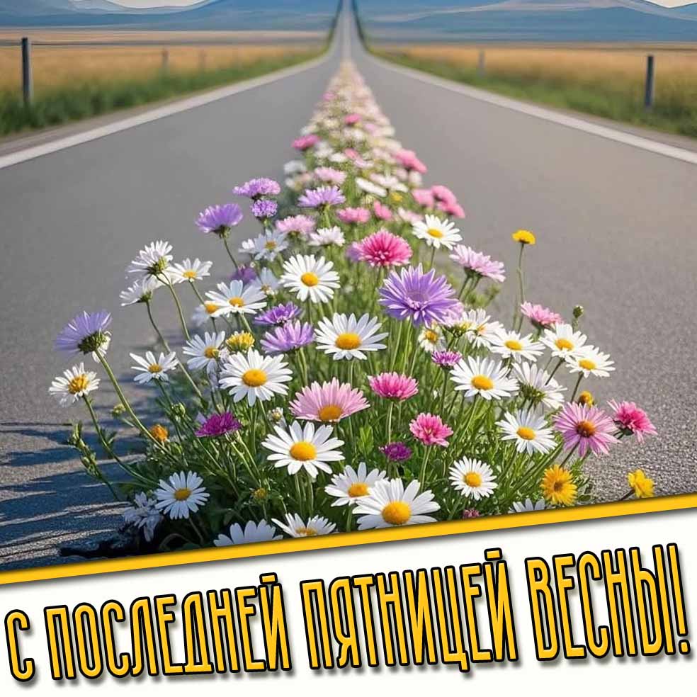 Необычная открытка с последней пятницей весны