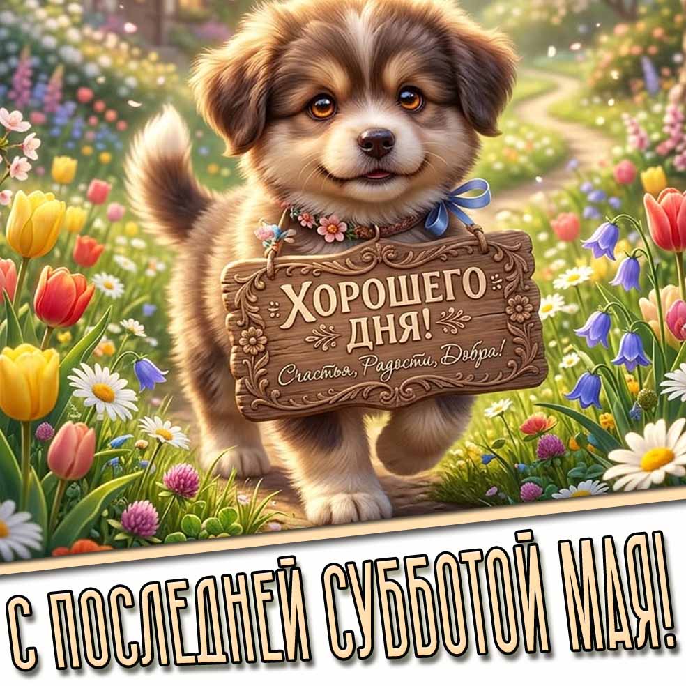 Картинка "С последней субботой мая! Хорошего дня! Счастья, радости, добра!"