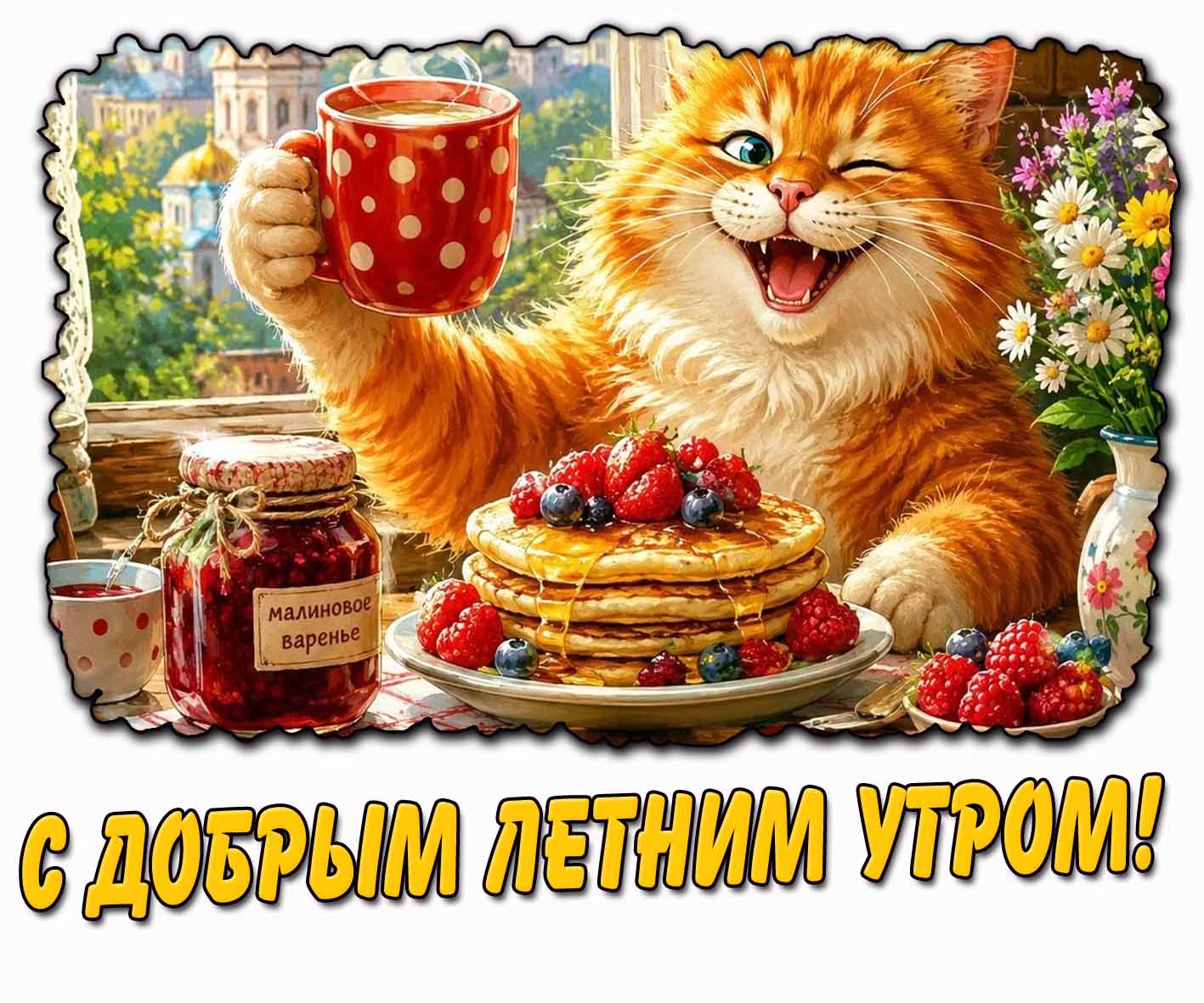 Прикольная картинка с добрым летним утром