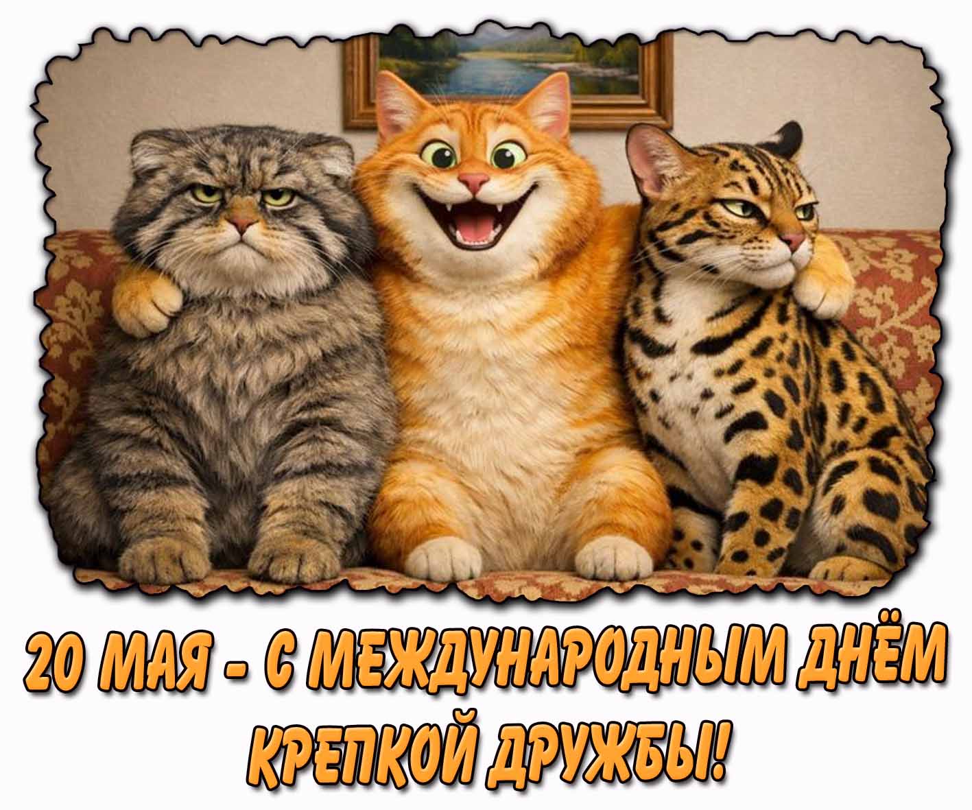 С Международным днём крепкой дружбы! - прикольная картинка на 20 мая
