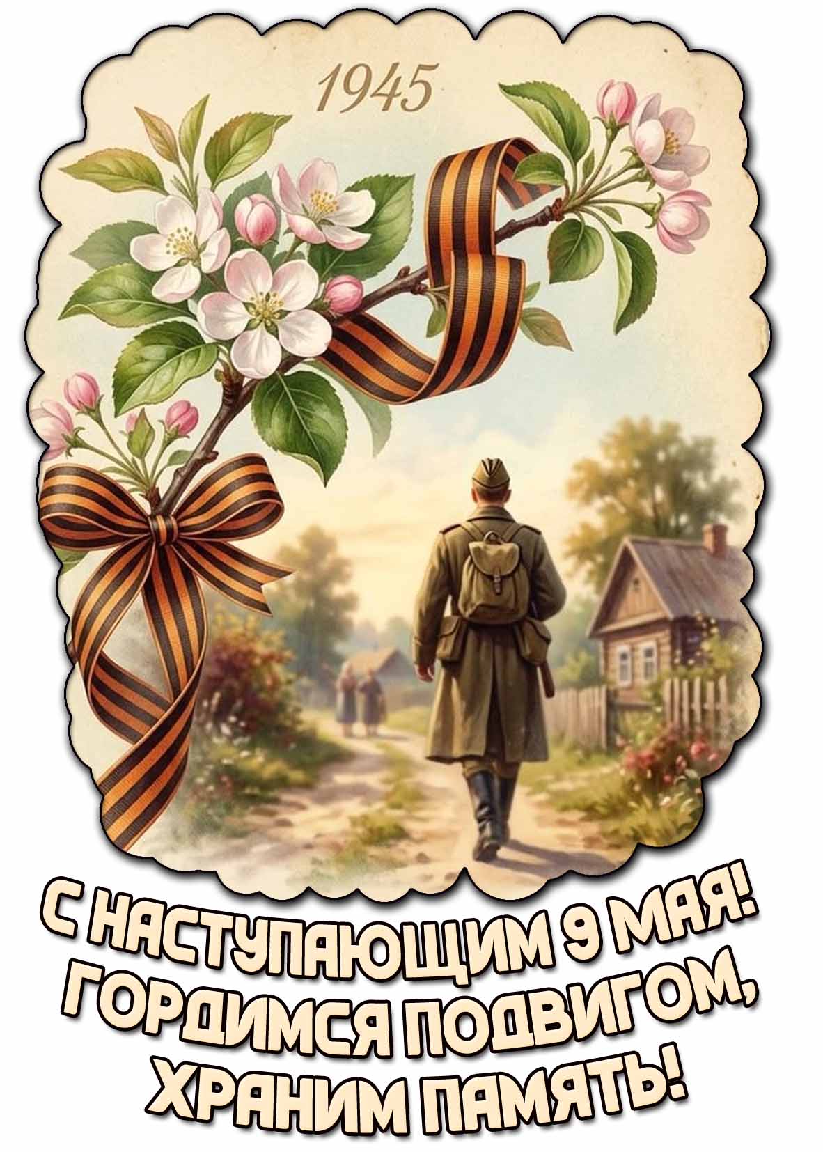 Картинка "С наступающим 9 мая! Гордимся подвигом, храним память!"