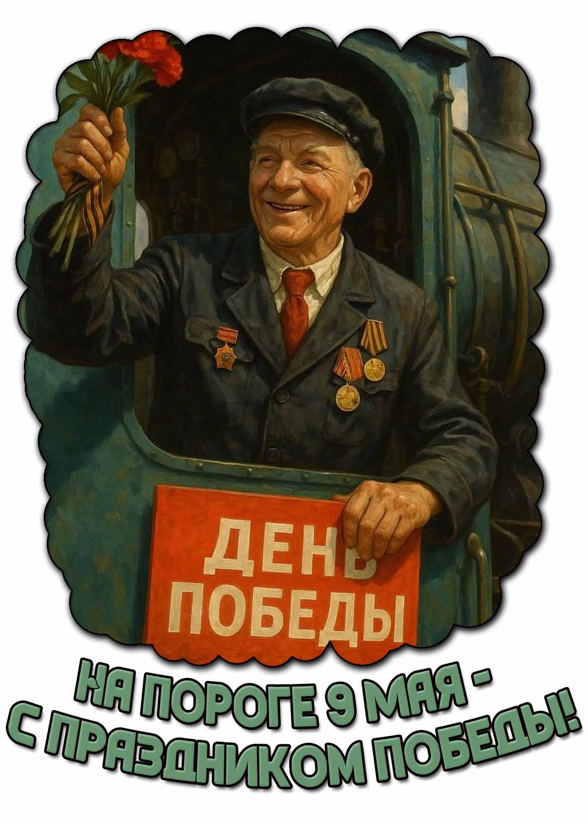Картинка "На пороге 9 мая - с праздником Победы!"