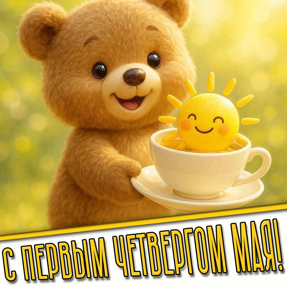 С первым четвергом мая! - прикольная картинка