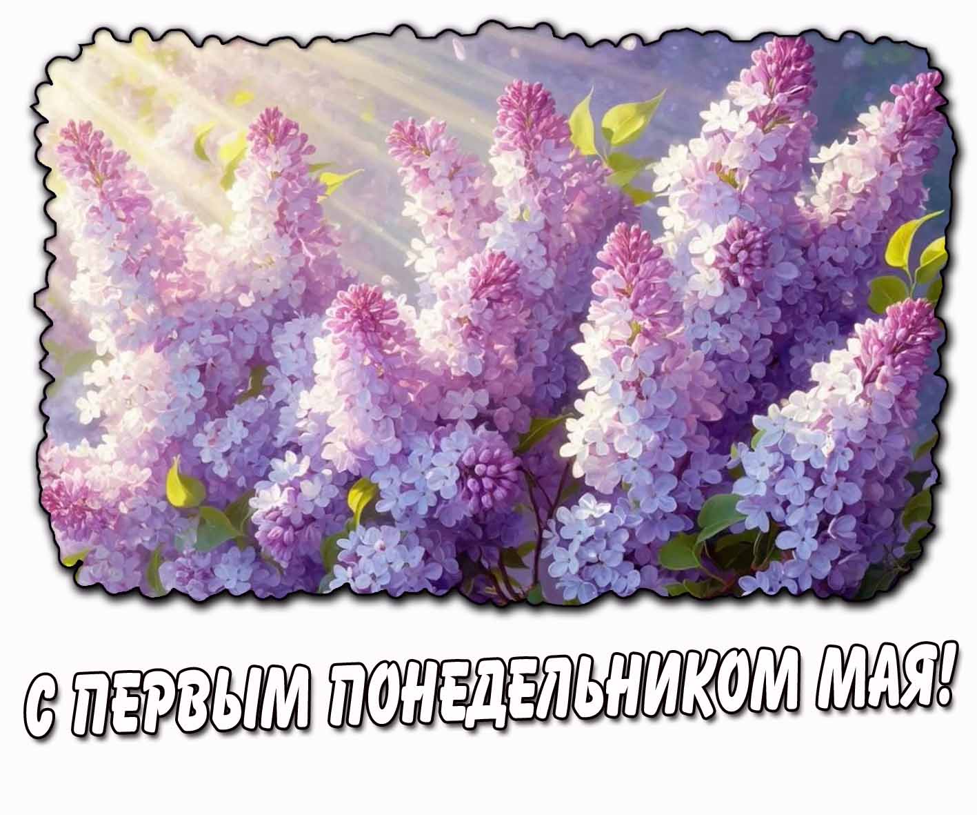 С первым понедельником мая! - картинка с сиренью
