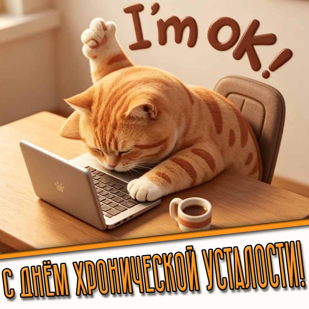 Смешная картинка с днём хронической усталости