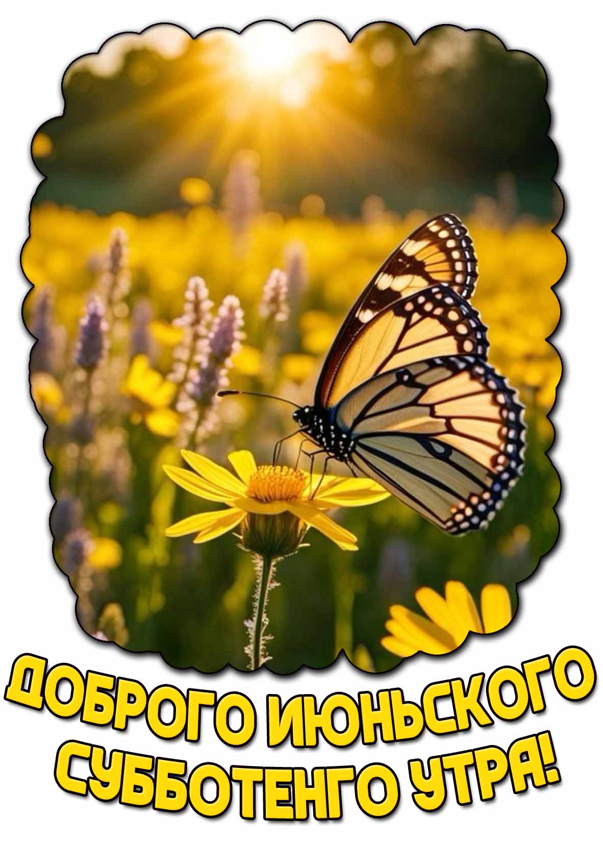 Открытка доброго июньского субботнего утра