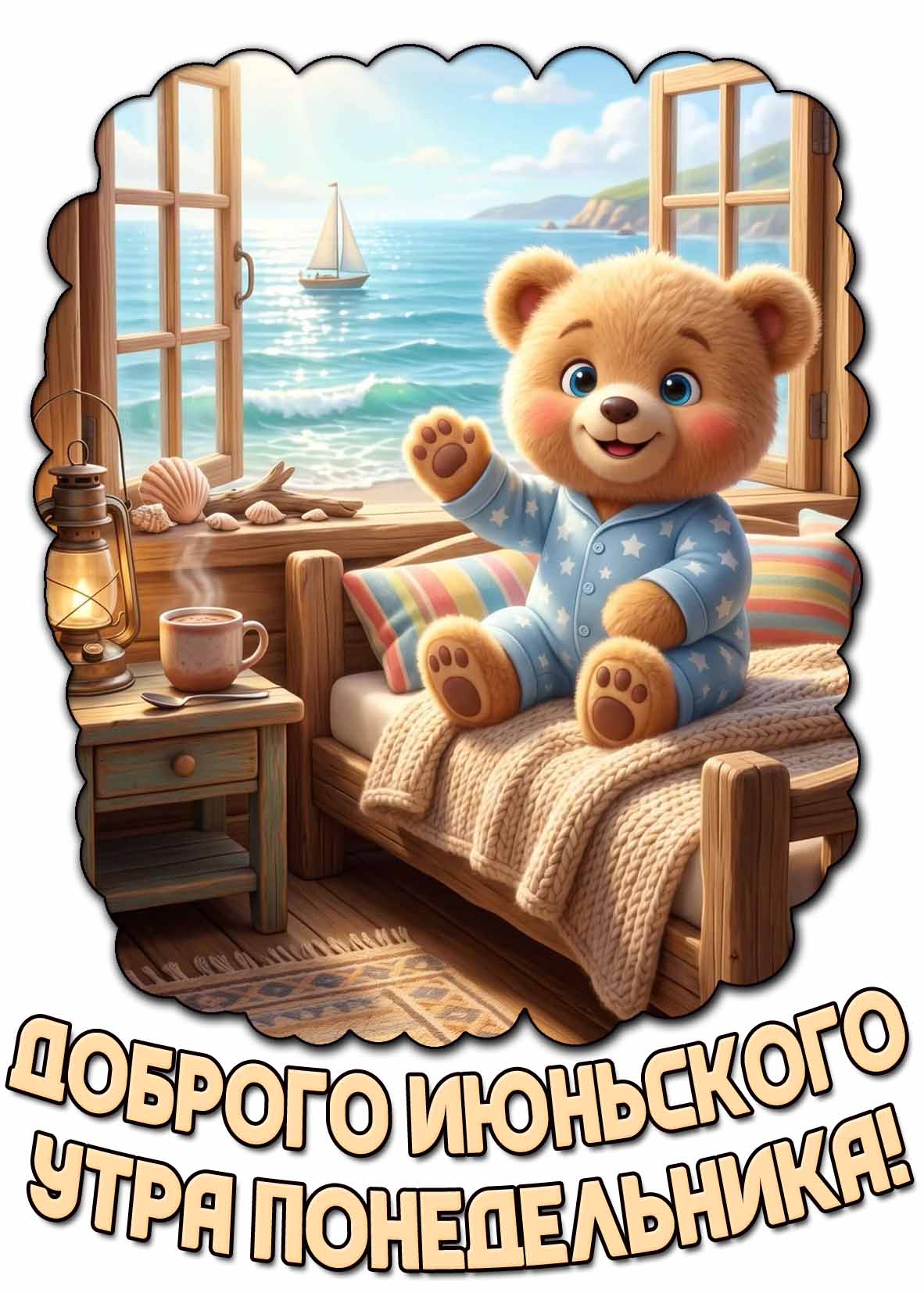 Доброго июньского утра понедельника! - прикольная открытка