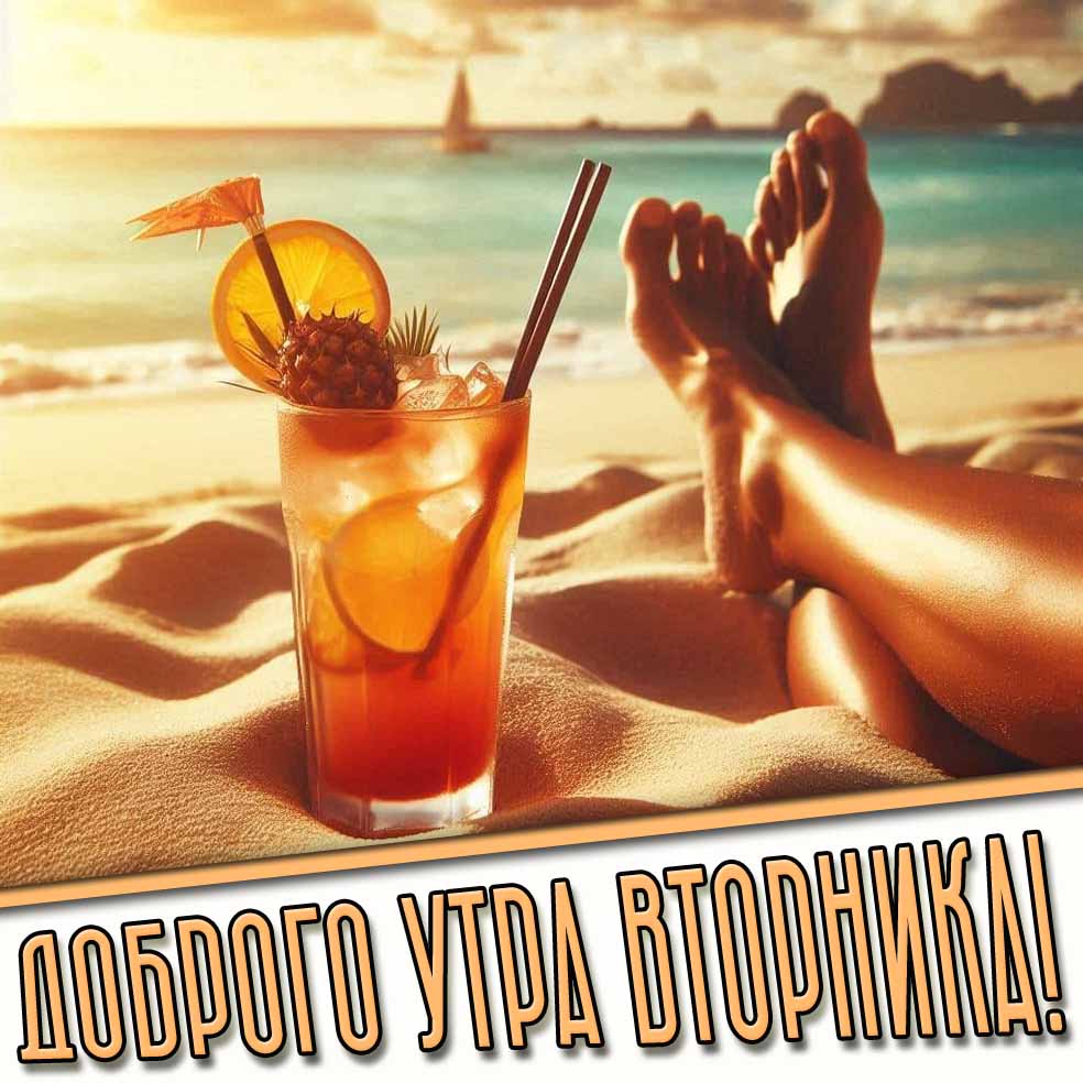 Доброго утра вторника! - летняя открытка