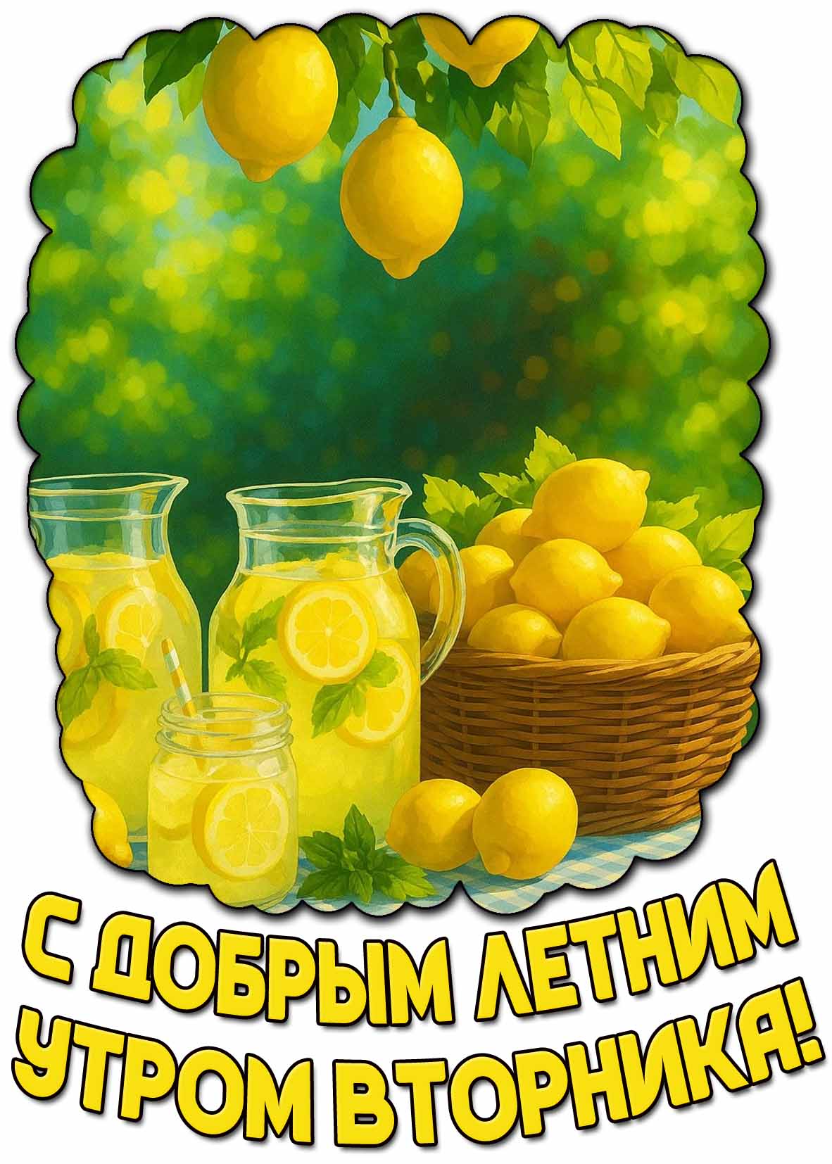 C добрым летним утром вторника! - лимонная картинка