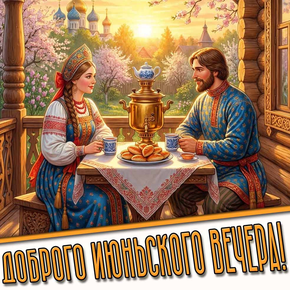 Русско-народная картинка доброго июньского вечера