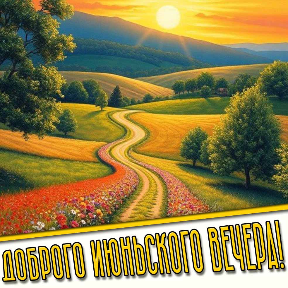 Красивая картинка доброго июньского вечера